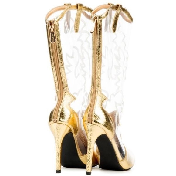 Cape Robbin Gold Western Transparent Boots - Picture 4 of 7